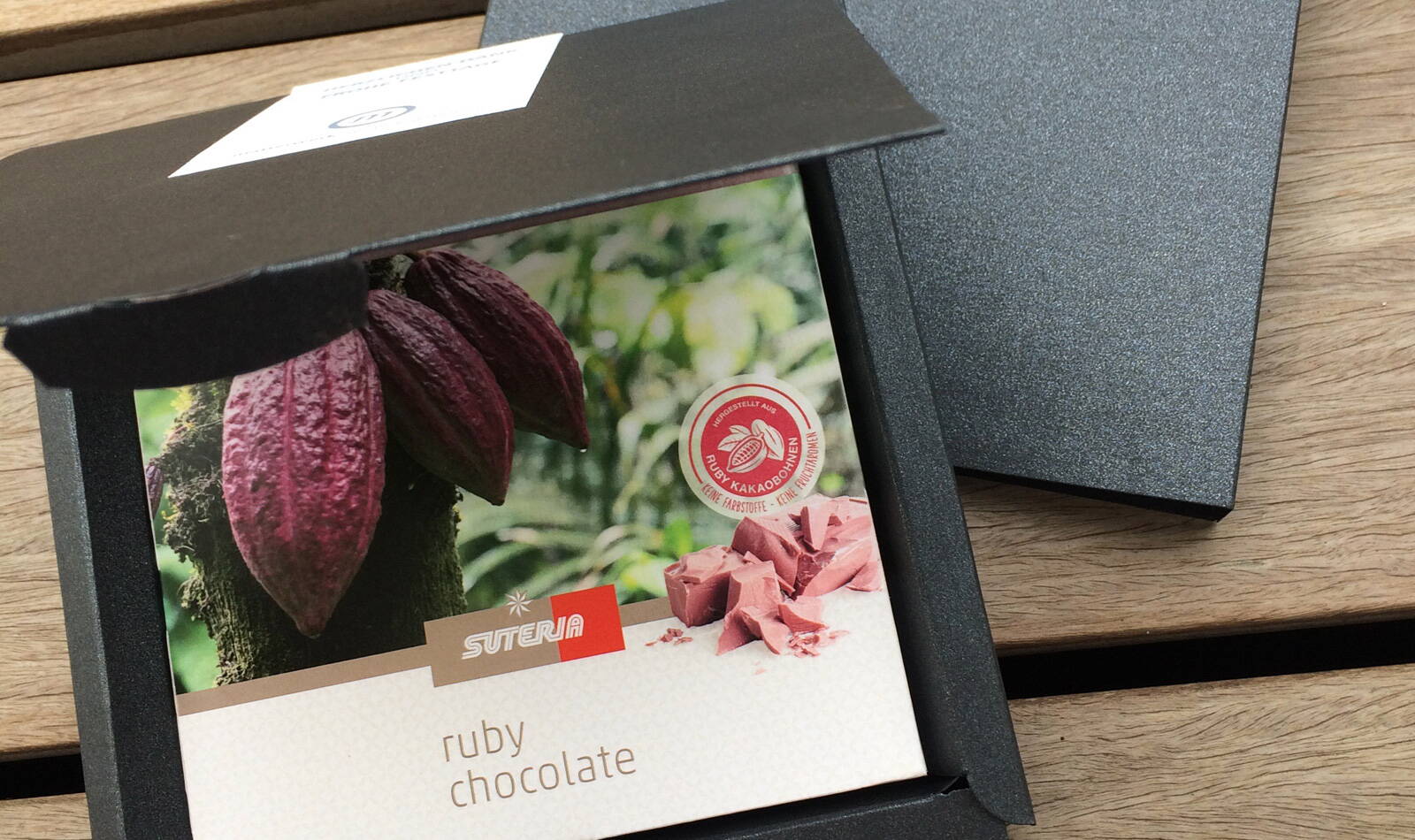 Matterwerk Kundengeschenk, Suteria Schokoladentafel Ruby Chocolate