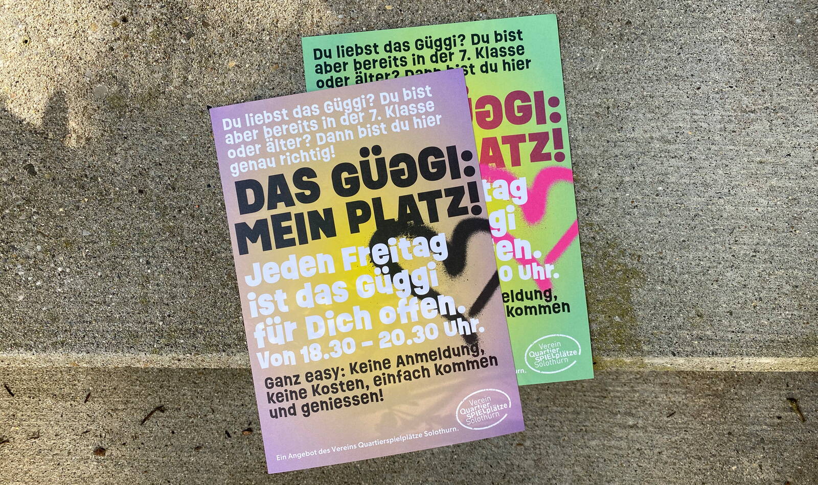 Verein Quartierspielplätze Solothurn, Güggi, Flyer