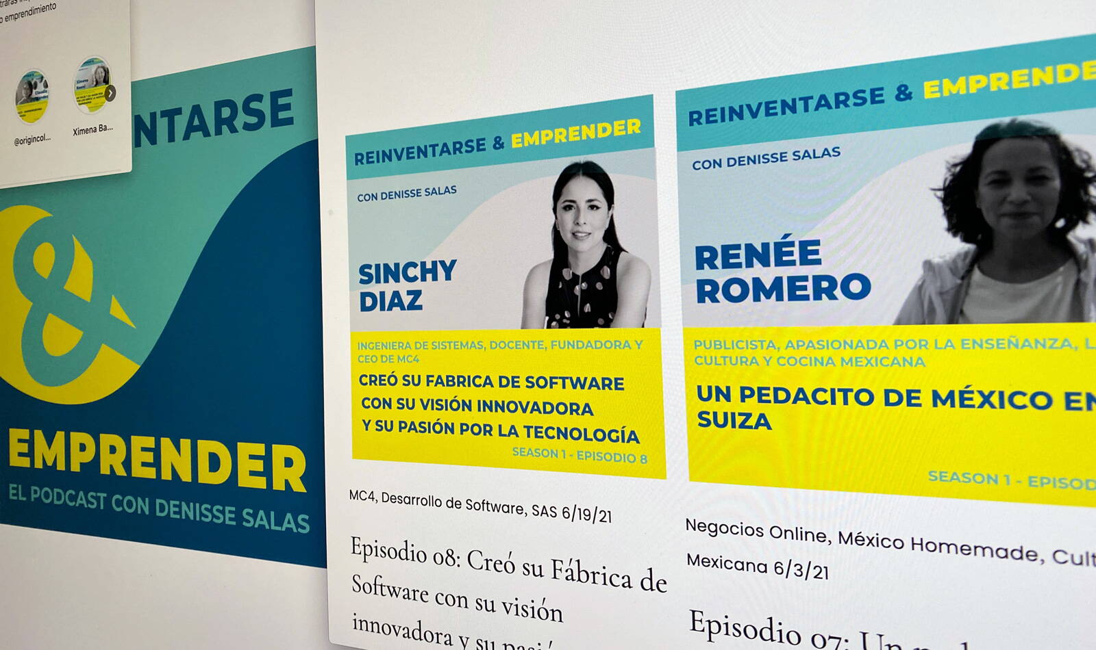 Podcast Reinventarse & Emprender, Episodenbilder